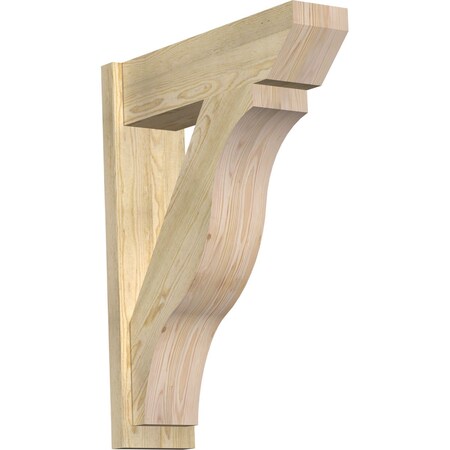 Ekena Millwork Funston Slat Rough Sawn Outlooker, Douglas Fir, 8"W x 28"D x 36"H OUT08X28X36FST06RDF